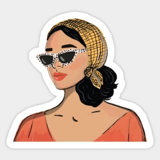 Girl in sunglasses Sticker